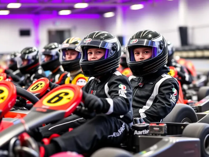 Junior drivers at an Art of Kart club day