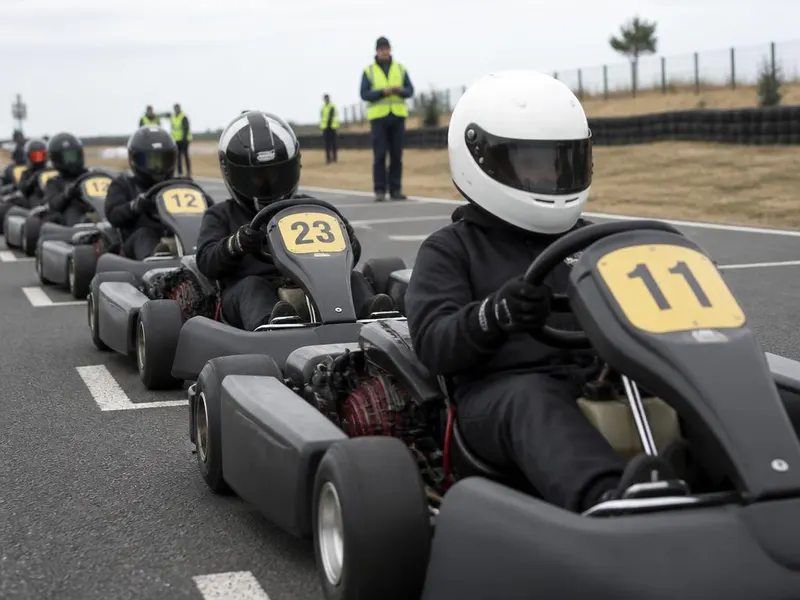 Junior drivers at an Art of Kart club day